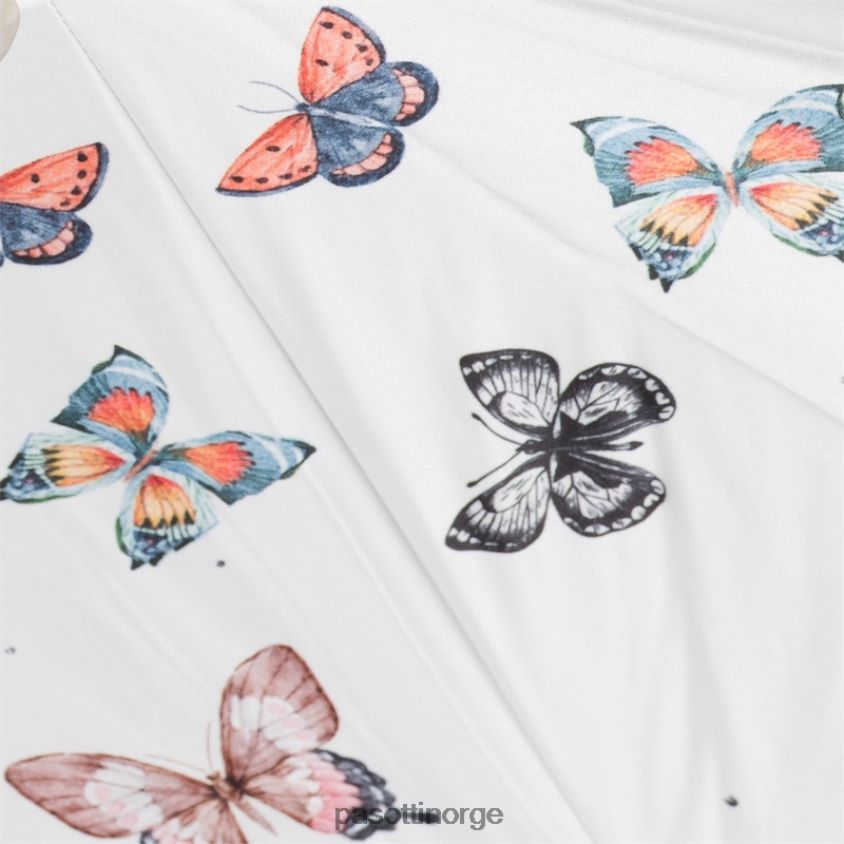 paraply | PASOTTI 189 5x790-10 p - sommerfuglparaply med oransje skinnhåndtak 8B6Z26470 kvinner