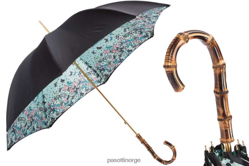 paraply | PASOTTI 189 5x790-12 z20 - paraply med sommerfugler og bambus 8B6Z26458 kvinner