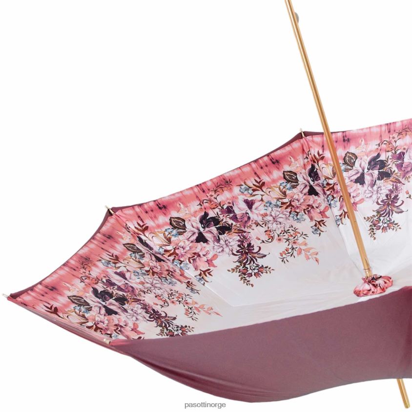 paraply | PASOTTI 189 9l980-2 c26 - vintage burgunderparaply 8B6Z26488 kvinner