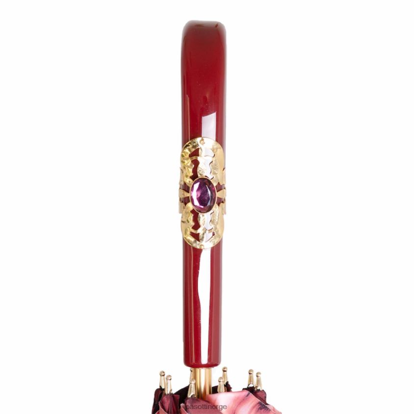 paraply | PASOTTI 189 9l980-2 c26 - vintage burgunderparaply 8B6Z26488 kvinner