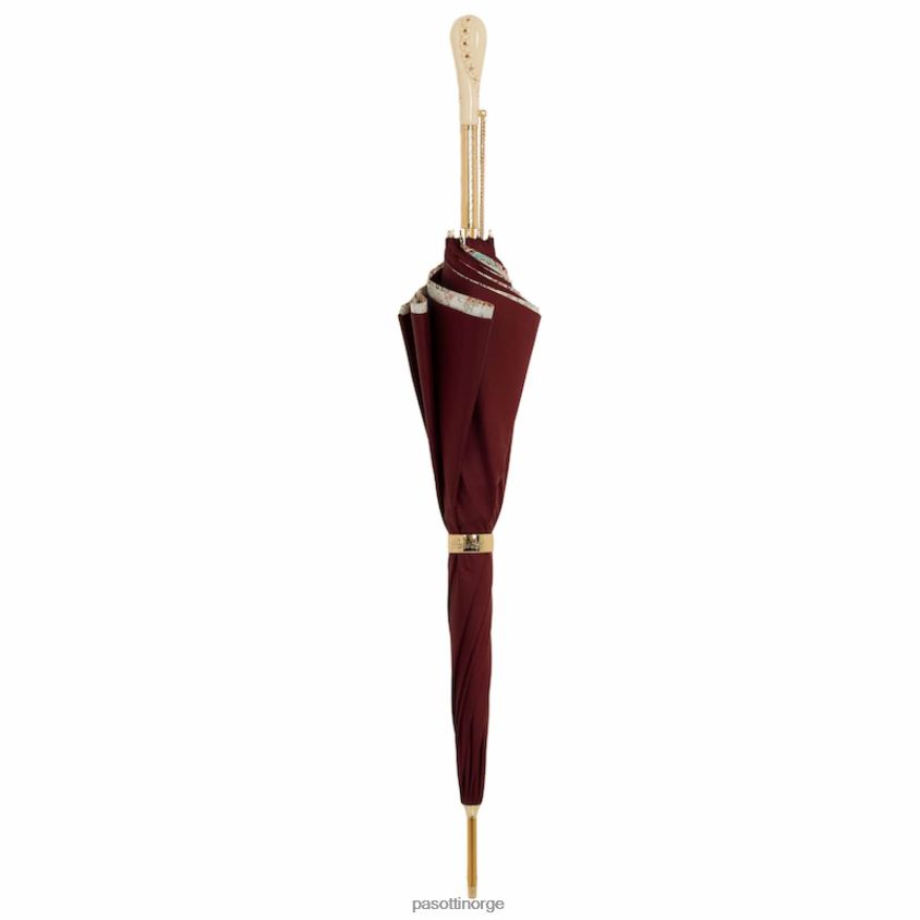 paraply | PASOTTI 189 vf662-8 z5 - burgunder paisley paraply 8B6Z26434 kvinner