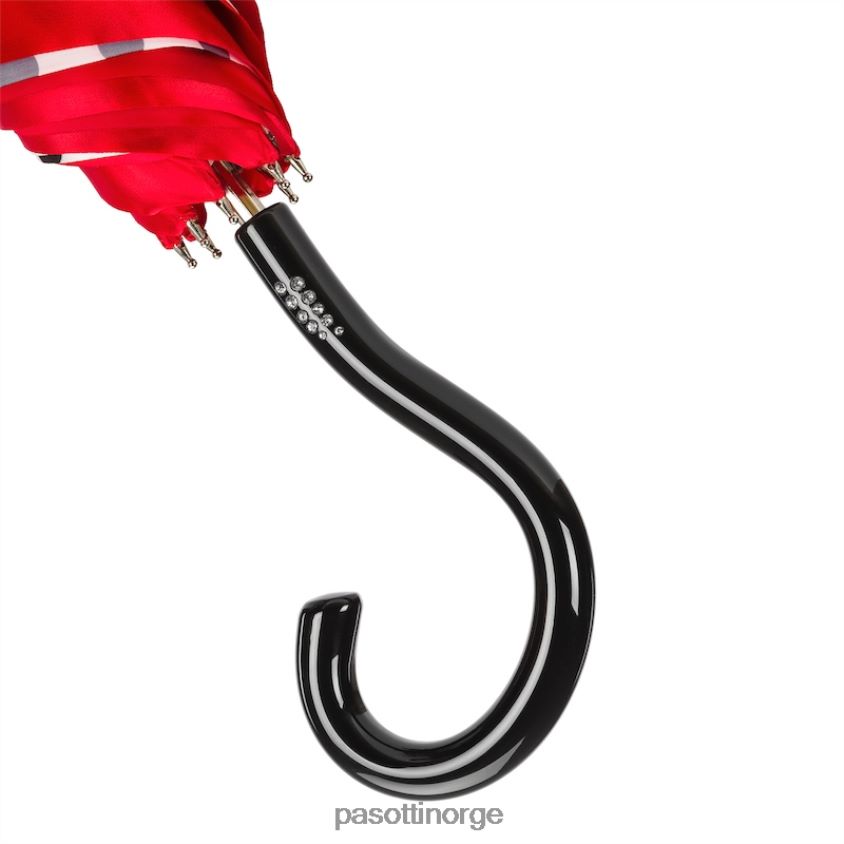 paraply | PASOTTI 189n 55874-2 u18 - knallrøde prikker paraply, dobbel klut 8B6Z26471 kvinner