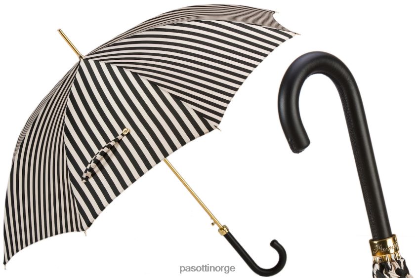 paraply | PASOTTI 460 21352-1 p - svart og hvit stripete paraply 8B6Z26462 kvinner