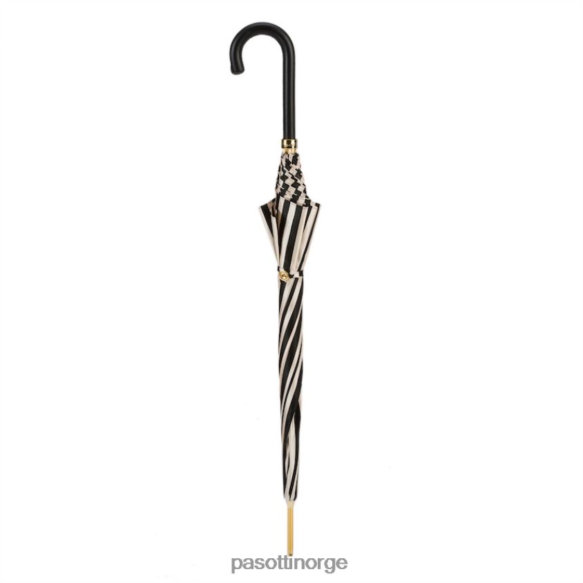 paraply | PASOTTI 460 21352-1 p - svart og hvit stripete paraply 8B6Z26462 kvinner