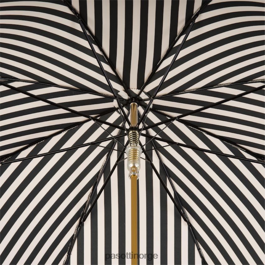 paraply | PASOTTI 460 21352-1 p - svart og hvit stripete paraply 8B6Z26462 kvinner