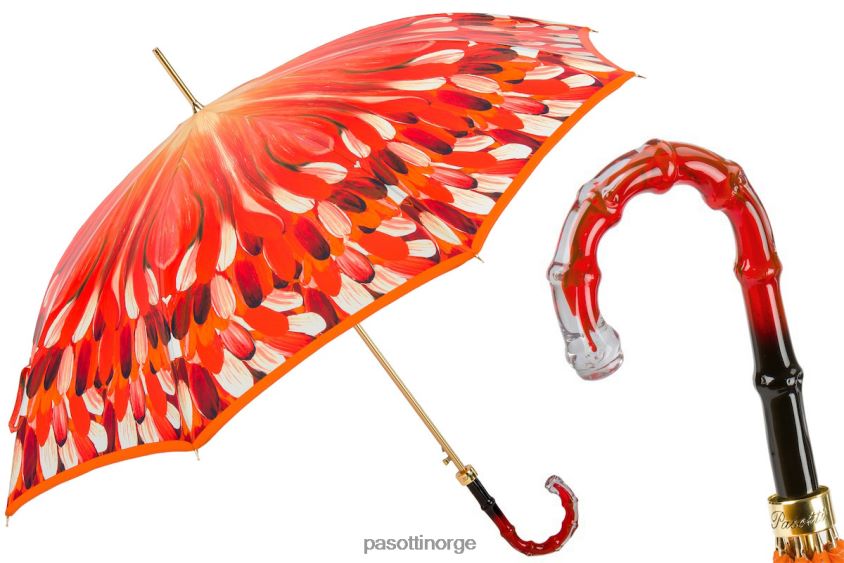 paraply | PASOTTI 460 30093-4 n5 - oransje penselstrøk 8B6Z26464 kvinner