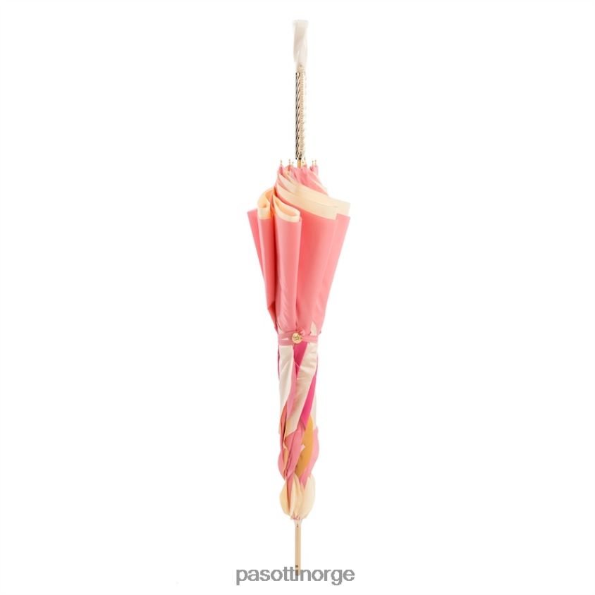 paraply | PASOTTI 163 sum-3 s7 - vakker rosa paraply med blader, dobbel klut 8B6Z26517 kvinner