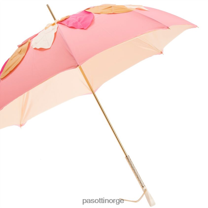 paraply | PASOTTI 163 sum-3 s7 - vakker rosa paraply med blader, dobbel klut 8B6Z26517 kvinner