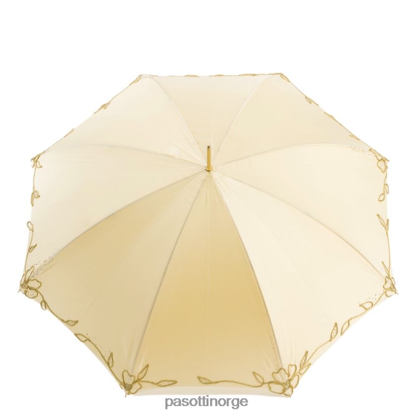 paraply | PASOTTI 177 plat-300 p5 - elfenben tredekorert paraply (hjemmesideparaply) 8B6Z26521 kvinner