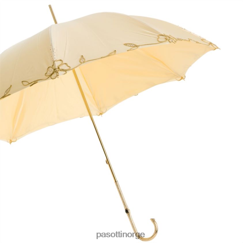 paraply | PASOTTI 177 plat-300 p5 - elfenben tredekorert paraply (hjemmesideparaply) 8B6Z26521 kvinner