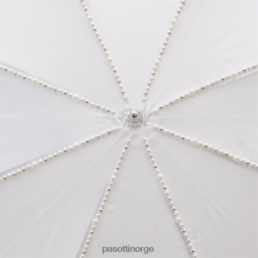 paraply | PASOTTI 179n plat-1 p5 - bryllup paraply med hvite perler 8B6Z26557 kvinner