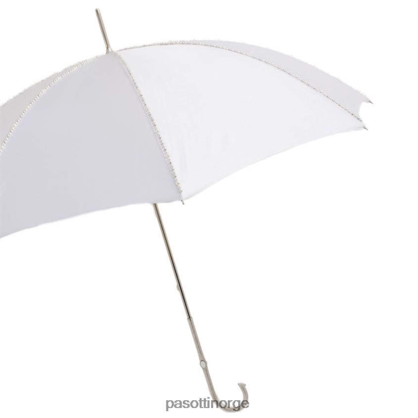 paraply | PASOTTI 179n plat-1 p5 - bryllup paraply med hvite perler 8B6Z26557 kvinner