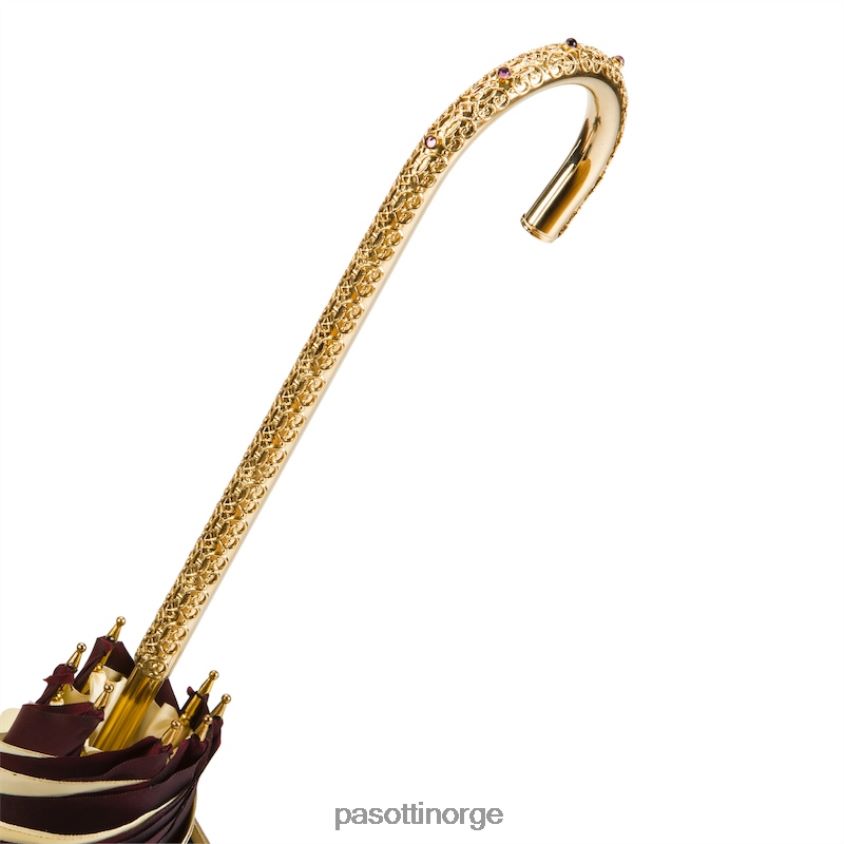 paraply | PASOTTI 184 serge-17 u2 - burgunder swarovski paraply, dobbel klut 8B6Z26552 kvinner
