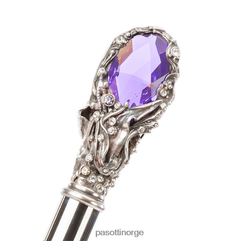 paraply | PASOTTI 185n 21284-14 w68 - lilla swarovski paraply, dobbel klut 8B6Z26554 kvinner