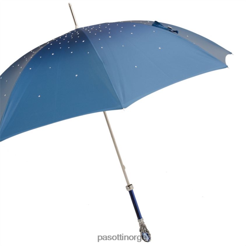 paraply | PASOTTI 185n 21284-17 w68pb - blå swarovski paraply, dobbel klut 8B6Z26527 kvinner