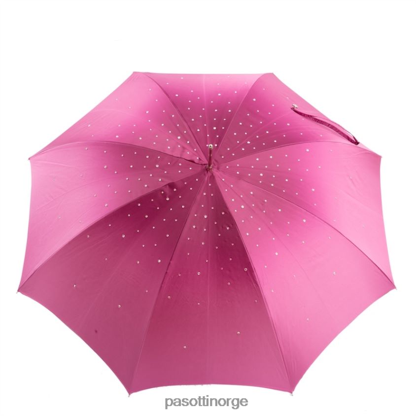paraply | PASOTTI 185n 21284-18 a - rosa swarovski paraply, dobbel klut 8B6Z26540 kvinner