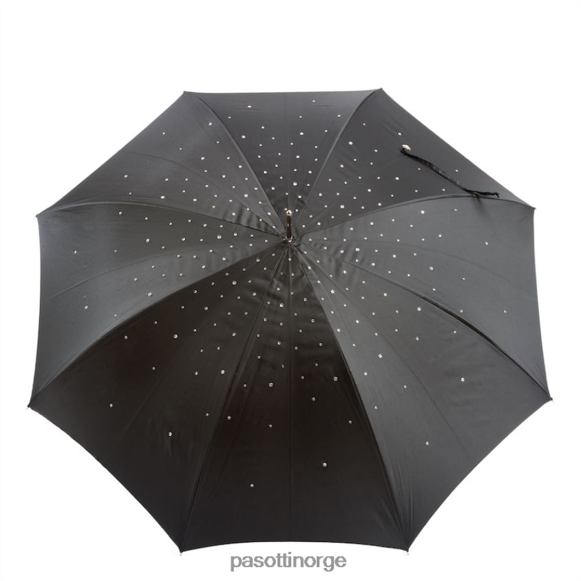 paraply | PASOTTI 185n plat-34 s8 - svart swarovski paraply, dobbel klut 8B6Z26518 kvinner