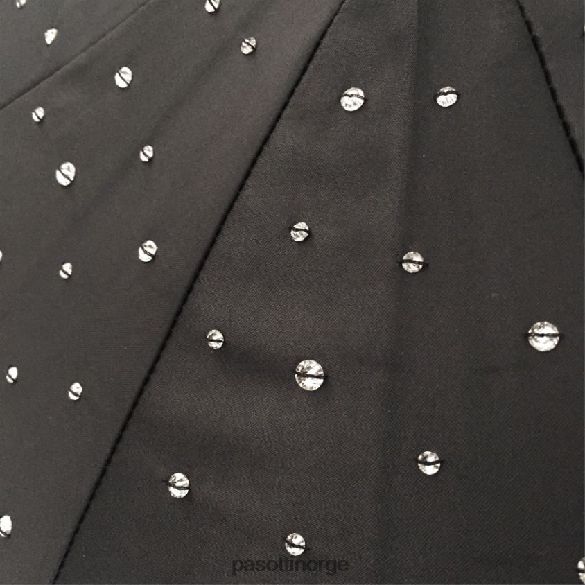 paraply | PASOTTI 185n plat-34 s8 - svart swarovski paraply, dobbel klut 8B6Z26518 kvinner