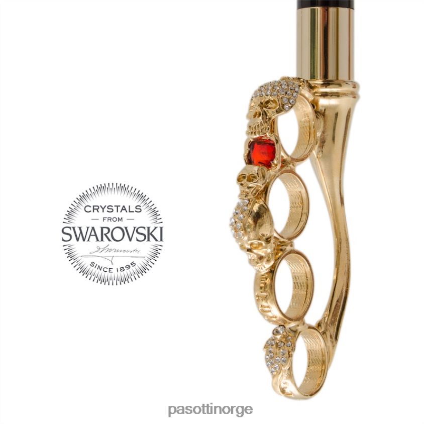 paraply | PASOTTI 189 5a488-91 w84 - knuckleduster paraply med rødt dyretrykk 8B6Z26504 kvinner