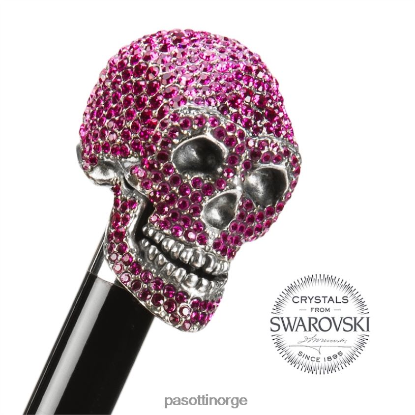 paraply | PASOTTI 189n 50884-2 w333fu - fuchsia roser swarovski skull paraply 8B6Z26551 kvinner
