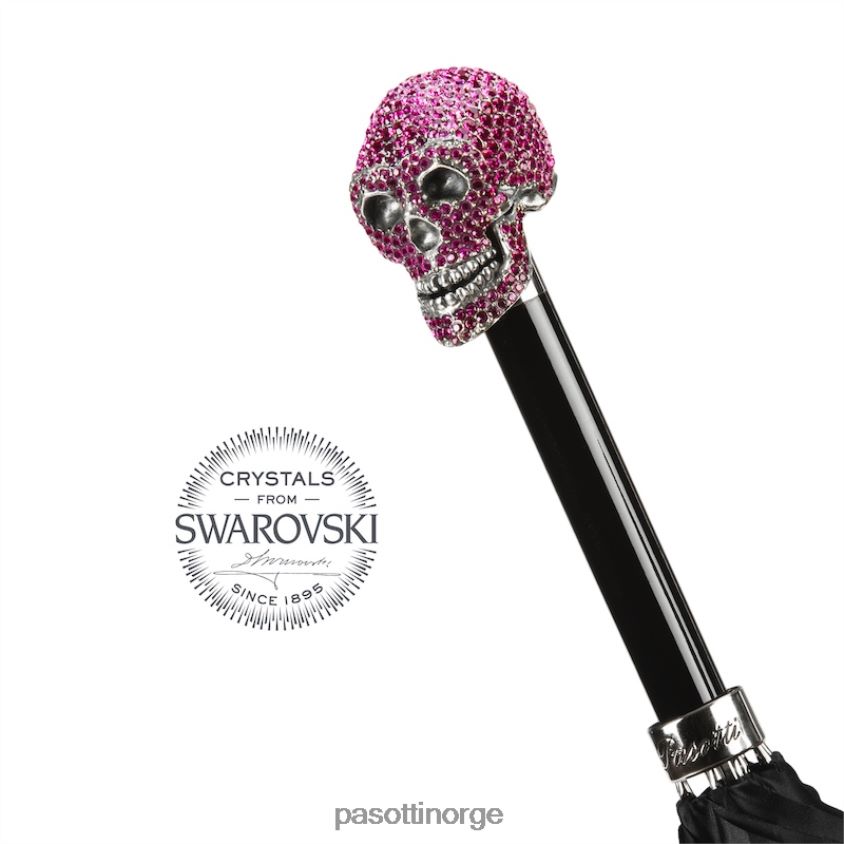 paraply | PASOTTI 189n 50884-2 w333fu - fuchsia roser swarovski skull paraply 8B6Z26551 kvinner