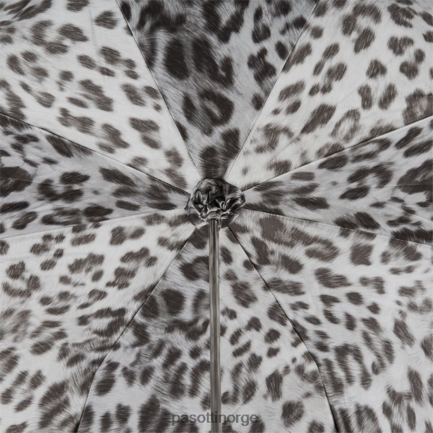 paraply | PASOTTI 189n 52417-42 w33 - svart og hvit animalier paraply med sølv hodeskallehåndtak, dobbel klut 8B6Z26539 kvinner