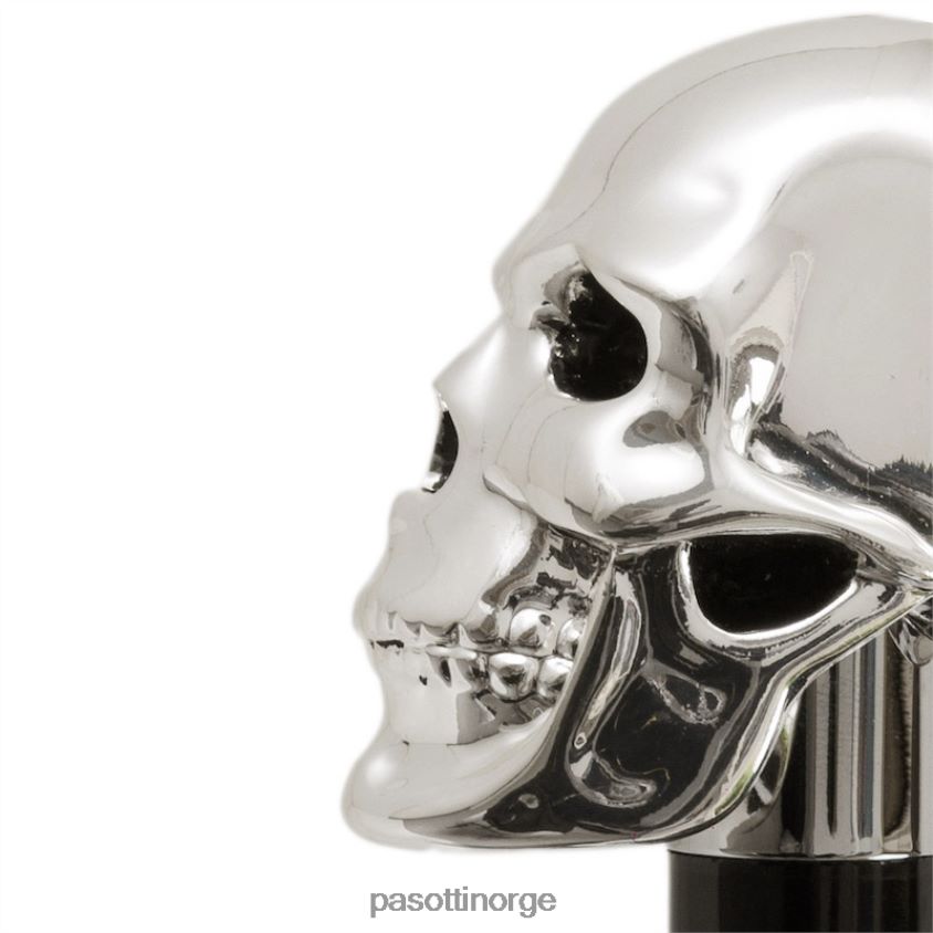 paraply | PASOTTI 189n 52417-42 w33 - svart og hvit animalier paraply med sølv hodeskallehåndtak, dobbel klut 8B6Z26539 kvinner