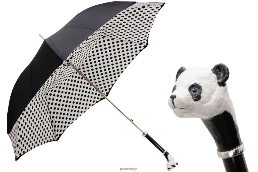 paraply | PASOTTI 189n 55874-2 k60 - panda paraply med prikker 8B6Z26512 kvinner