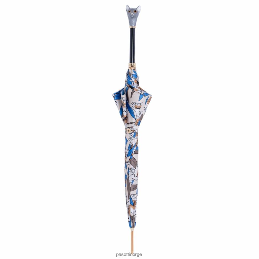 paraply | PASOTTI 20 v0060-5 k49 - grå katteparaply 8B6Z26490 kvinner