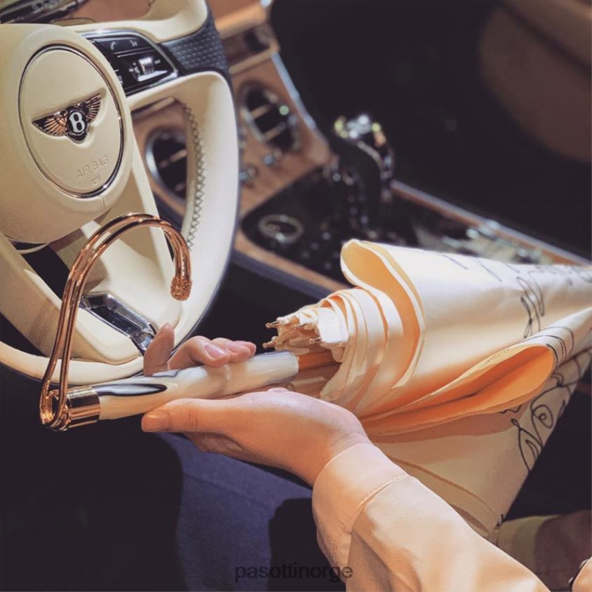 paraply | PASOTTI 222 plat-300 t8 - elfenben skisse paraply, dobbel klut 8B6Z26534 kvinner