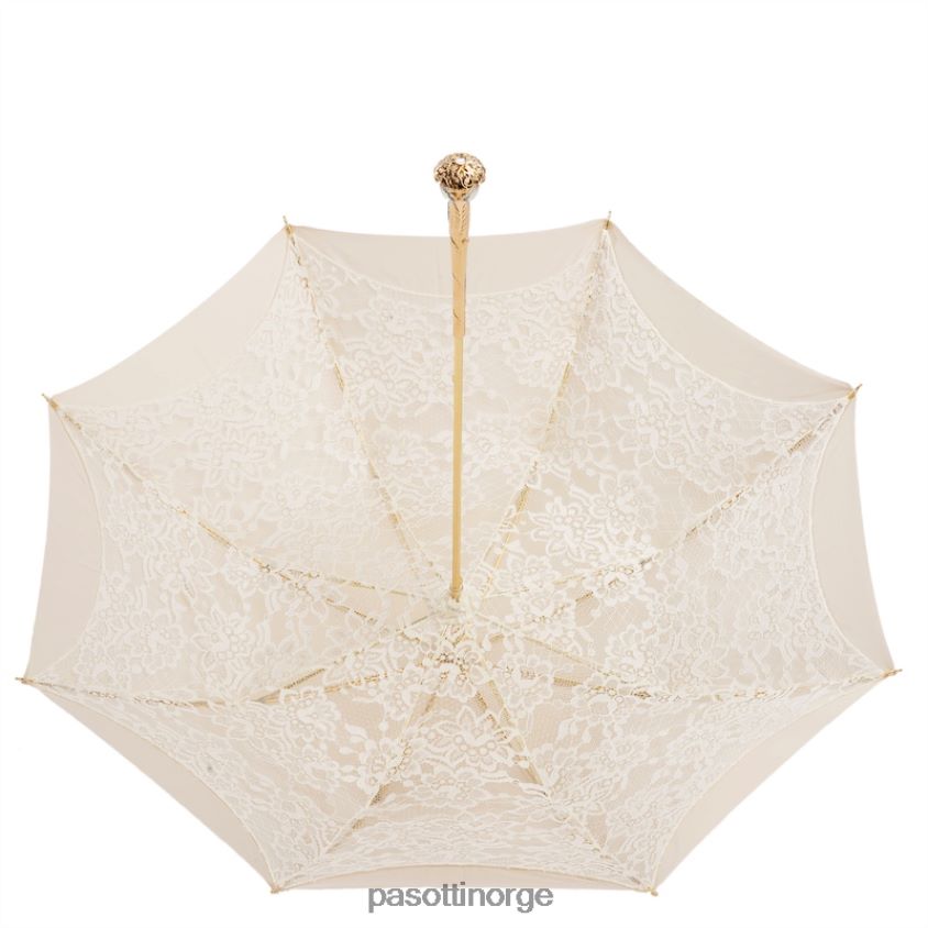 paraply | PASOTTI 386or serge-65 e11 - meget elegant ecru parasoll, dobbel klut 8B6Z26515 kvinner