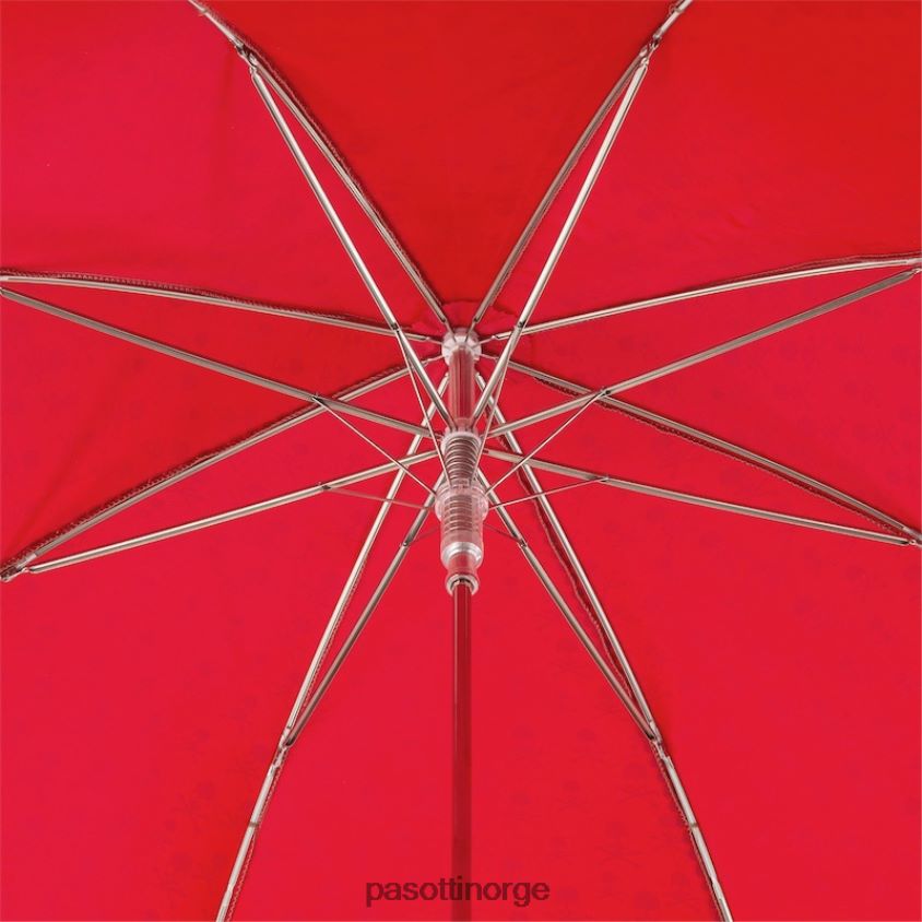 paraply | PASOTTI 416nt prt w33ne - rød paraply med nagler og svart hodeskallehåndtak 8B6Z26530 kvinner
