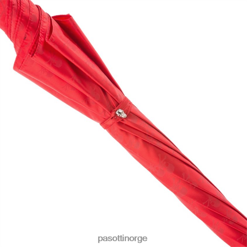 paraply | PASOTTI 416nt prt w33ne - rød paraply med nagler og svart hodeskallehåndtak 8B6Z26530 kvinner