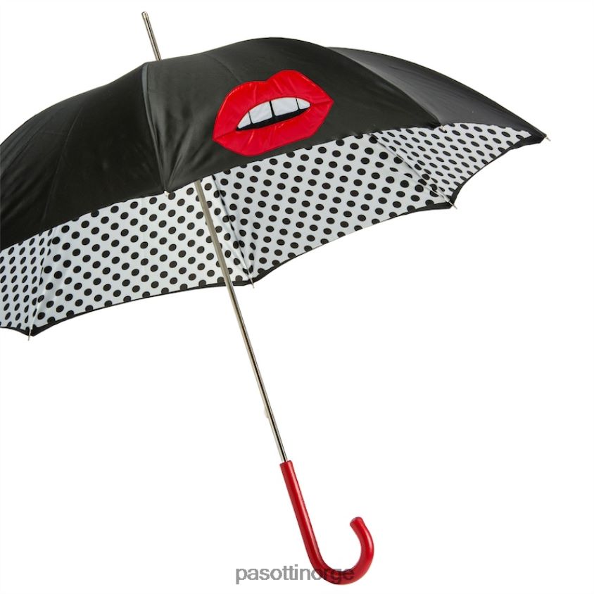 paraply | PASOTTI 420n 55874-2 p - munnparaply med polkaprikkede interiør, dobbel klut 8B6Z26555 kvinner