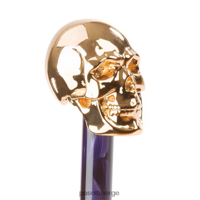 paraply | PASOTTI 460 21284-14 w33pv - golden skull lilla ombre paraply 8B6Z26548 kvinner