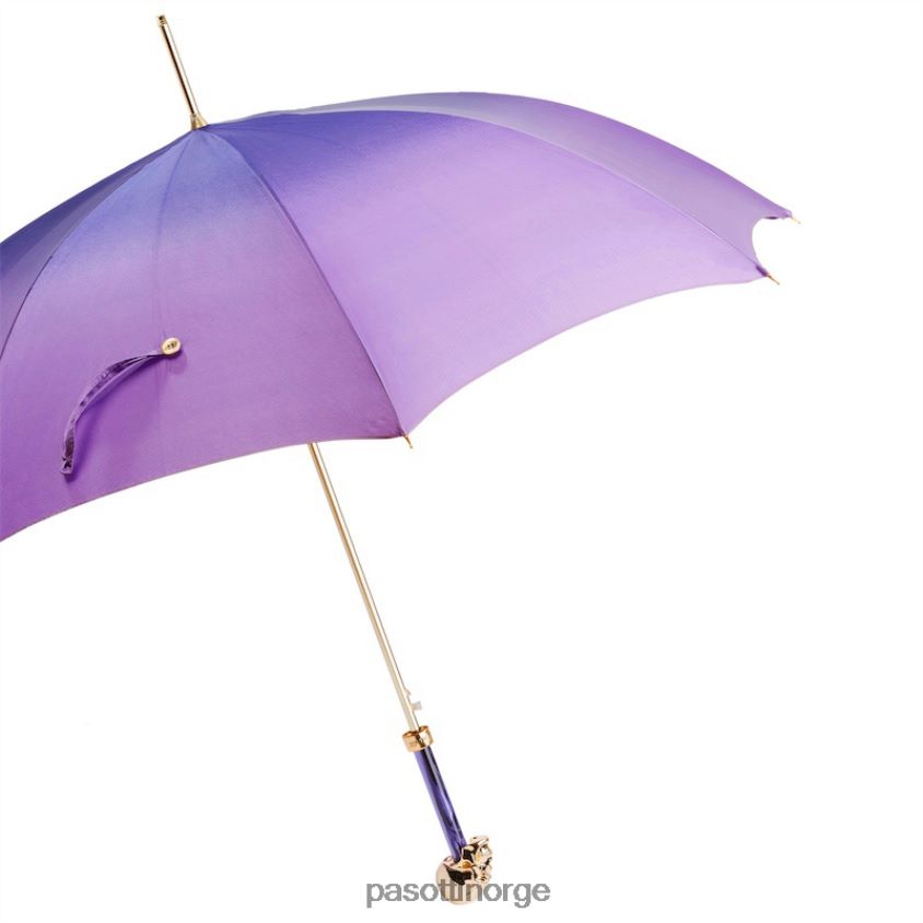 paraply | PASOTTI 460 21284-14 w33pv - golden skull lilla ombre paraply 8B6Z26548 kvinner