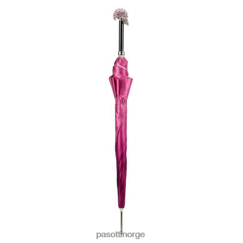 paraply | PASOTTI 460n 21284-18 w333mix - paraply med fuchsia swarovski hodeskalle 8B6Z26519 kvinner