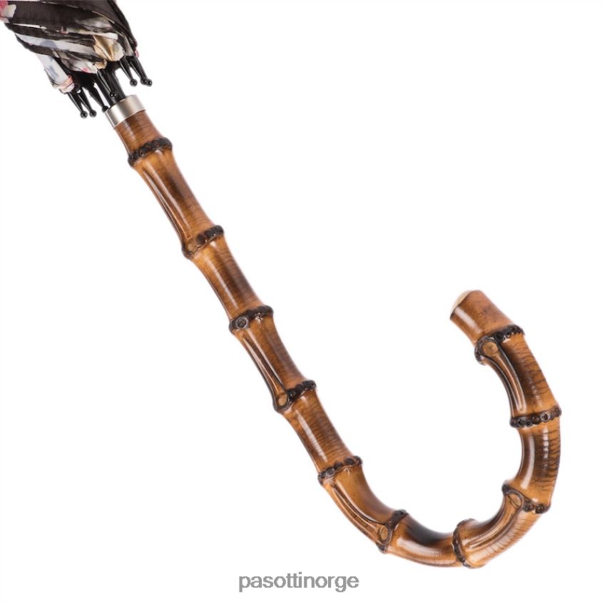 paraply | PASOTTI 354ne 52693-68 d4 - blomstret parasoll med bambushåndtak 8B6Z26642 kvinner