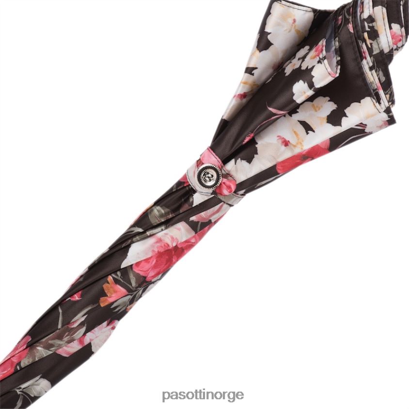 paraply | PASOTTI 354ne 52693-68 d4 - blomstret parasoll med bambushåndtak 8B6Z26642 kvinner