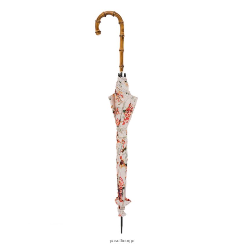 paraply | PASOTTI 354ne 5y259-9 d4 - blomstret parasoll med whangee håndtak 8B6Z26635 kvinner