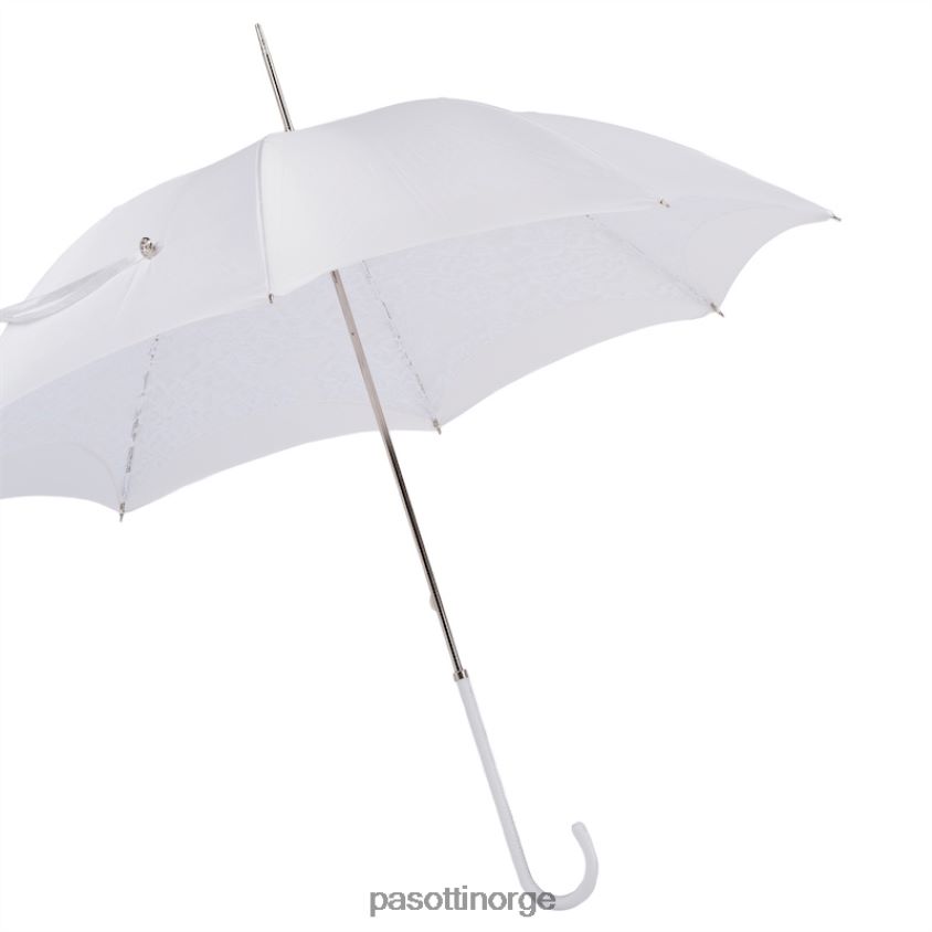 paraply | PASOTTI 386ni plat-1 p - hvit bryllupsparaply med blonder 8B6Z26634 kvinner