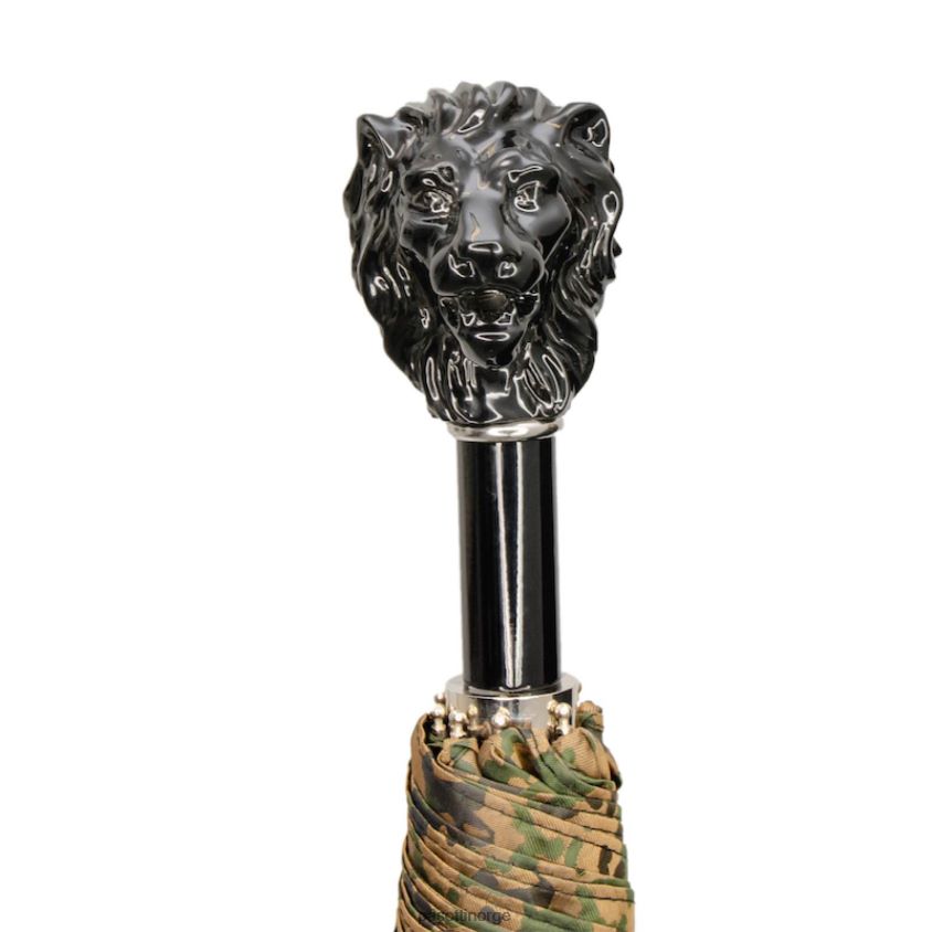 paraply | PASOTTI 64 51877-1 w37ne - kamuflasje sammenleggbar paraply, svart løve 8B6Z26162 menn