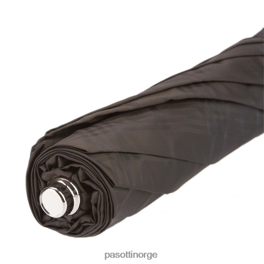 paraply | PASOTTI 64 6434-15 p - brun rutete paraply med skinnhåndtak 8B6Z26191 menn