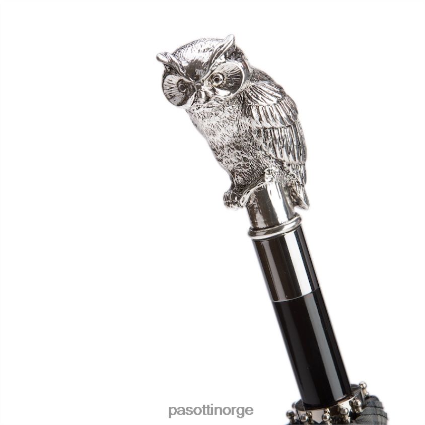 paraply | PASOTTI 64 6434-9 w44 - sølvugle sammenleggbar paraply 8B6Z26178 menn