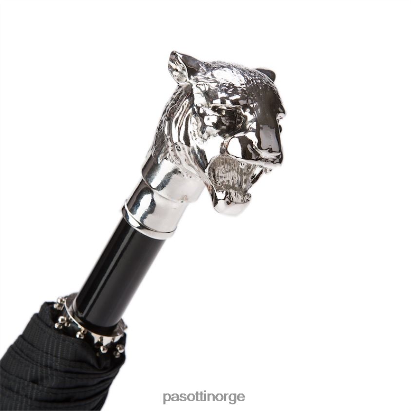 paraply | PASOTTI 64 6768-1 w35 - sølv tiger sammenleggbar paraply 8B6Z26156 menn