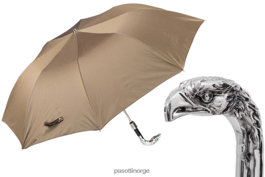 paraply | PASOTTI 64 6768-8 w18 - sølvørn sammenleggbar paraply 8B6Z26176 menn