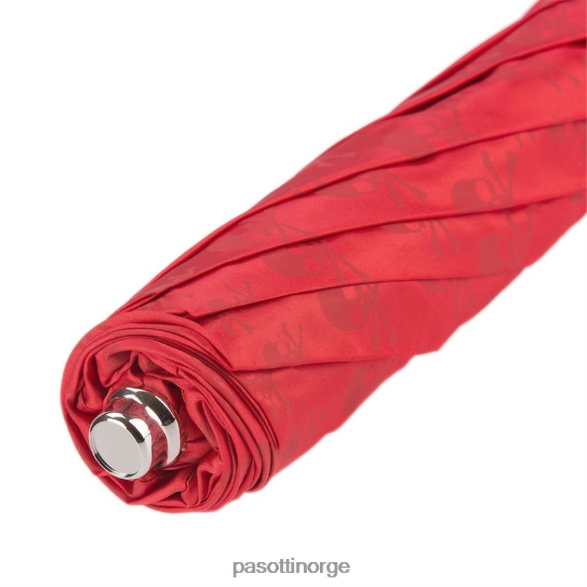 paraply | PASOTTI 64 prt w33ne - rød sammenleggbar paraply med svart hodeskallehåndtak 8B6Z26167 menn
