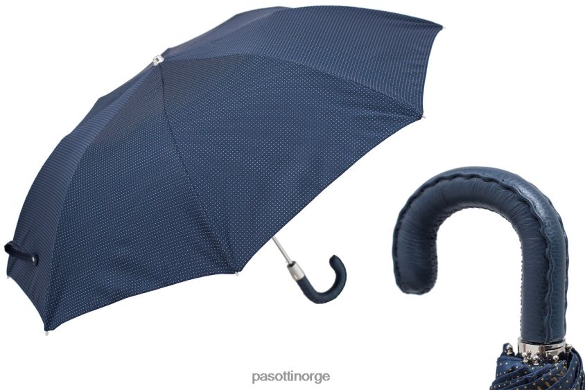 paraply | PASOTTI 64 pto cn4 n36 - sammenleggbar paraply med skinnhåndtak 8B6Z26186 menn