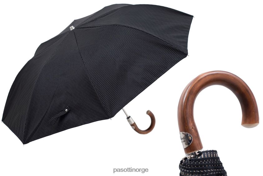 paraply | PASOTTI 64 pto cn5 c - klassisk sammenleggbar paraply, kastanjehåndtak 8B6Z26192 menn