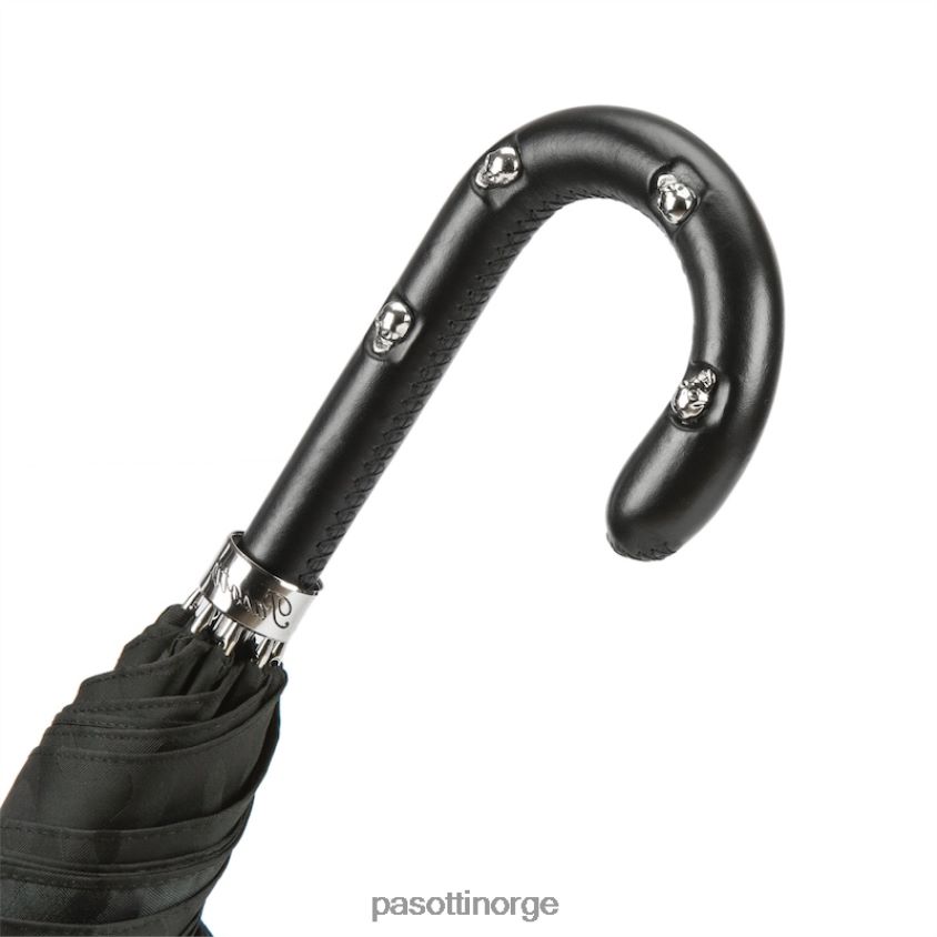 paraply | PASOTTI 478 11780-142 h39t - svart kamuflasjeparaply, skinnhåndtak med hodeskaller 8B6Z2663 menn